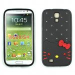 Wholesale Samsung Galaxy S4 Diamond Kitty Case (Black)